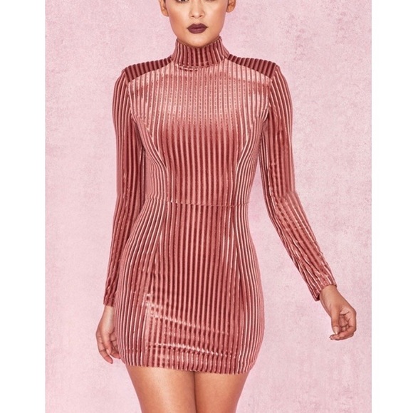 House of Cb CASADEI dust rose mini dress size XS - Picture 4 of 7